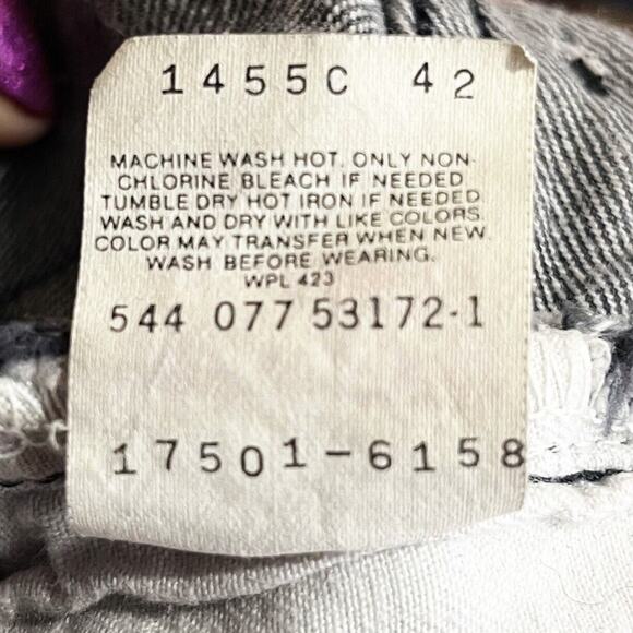 Vintage 80s Levi's 501 Slim Tapered Button Fly Rigid Denim Jeans Mom - Picture 14 of 14